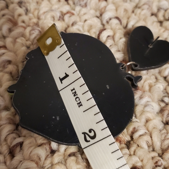 Poisoned Apple Halloween Earrings - Picture 3 of 3